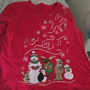 Festive Red Holiday T-Shirt Longsleeve